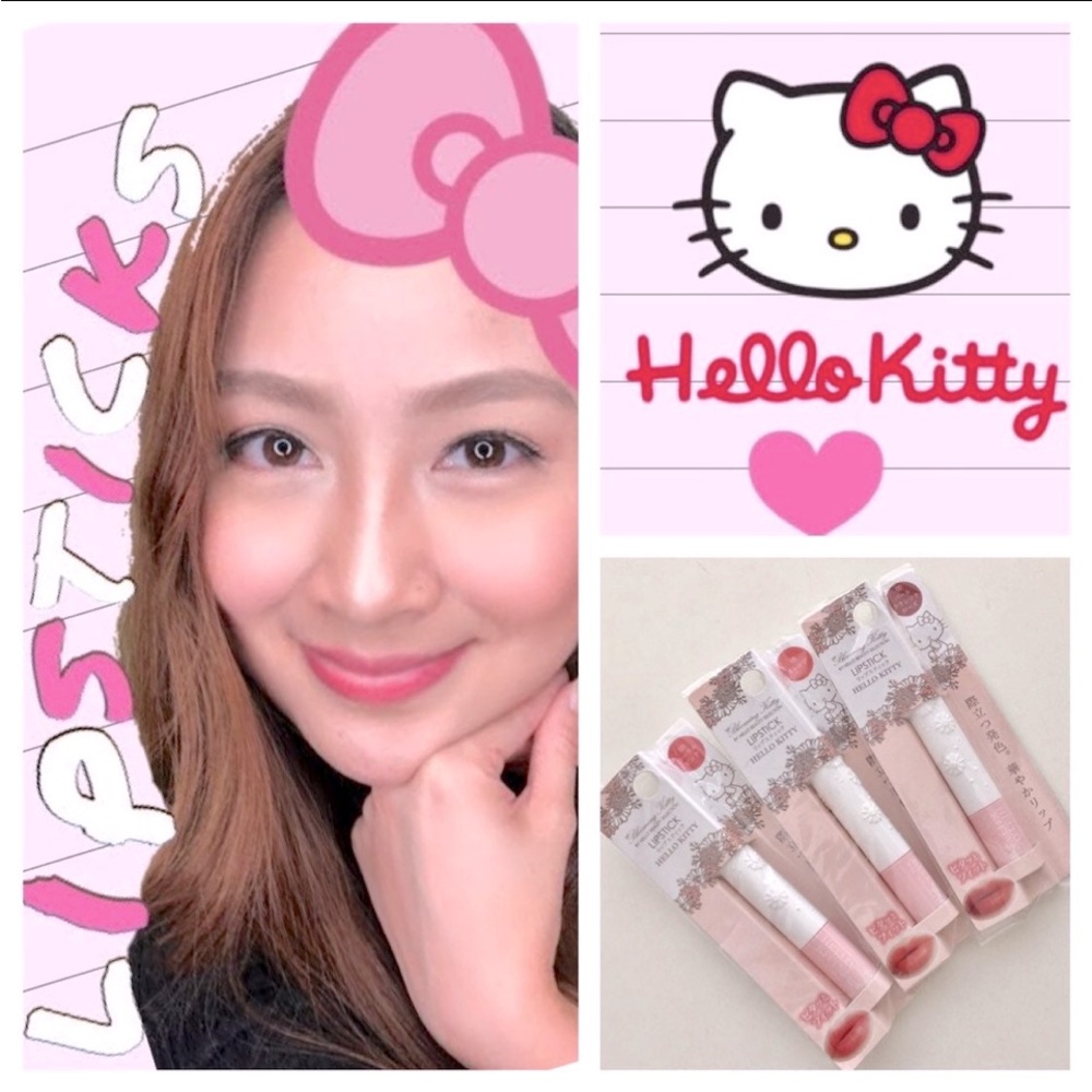 🆕 HELLO KITTY💄4pc Set Lipstick Lipgloss